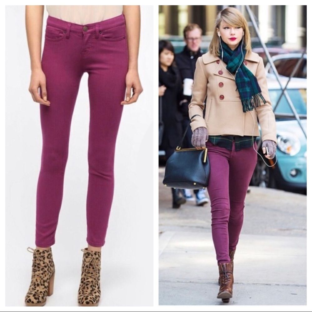 Urban Outfitters BDG Jeans High Rise Cigarette Ankle Skinny Purple